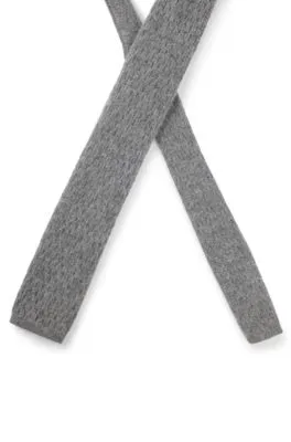 Corbata de cashmere en jacquard de punto