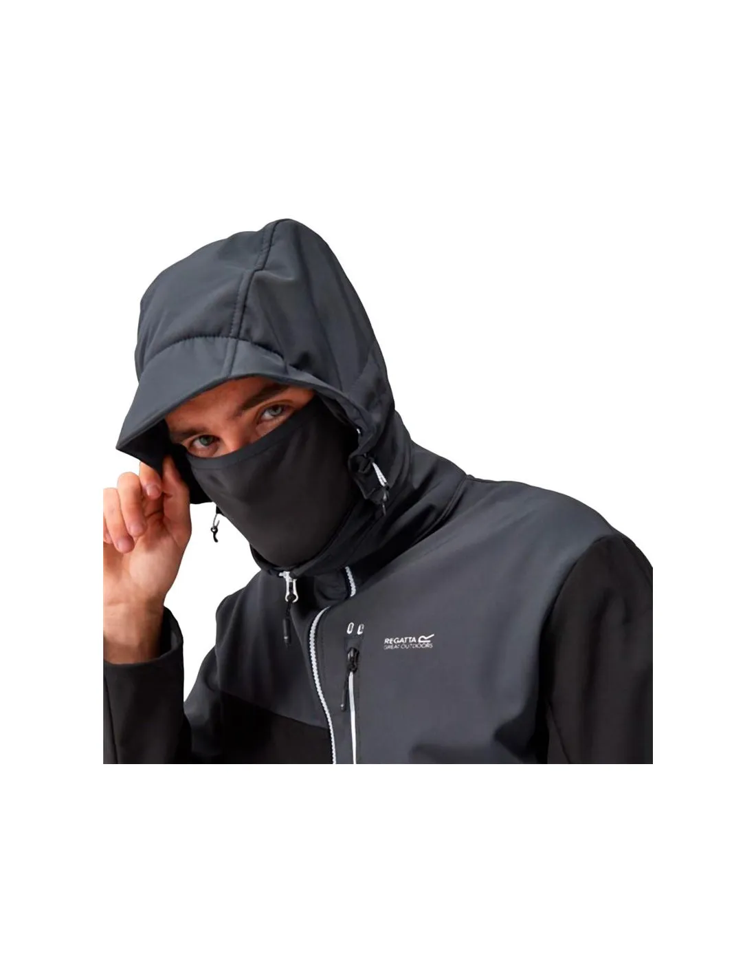 Cortavientos de Montaña Regatta Hewitts IX Black/Ash Hombre