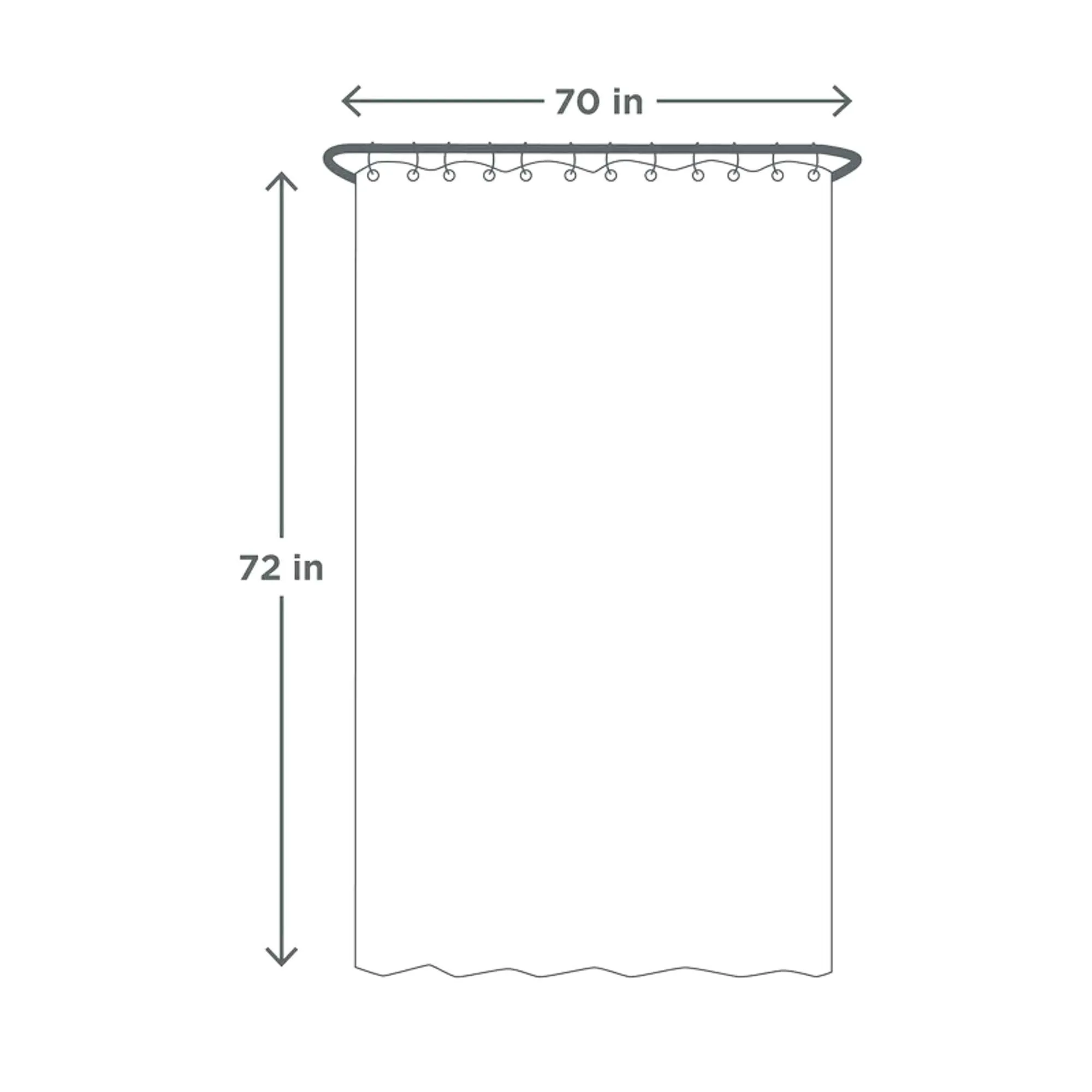 Cortina Plástica de Baño 70x72"
