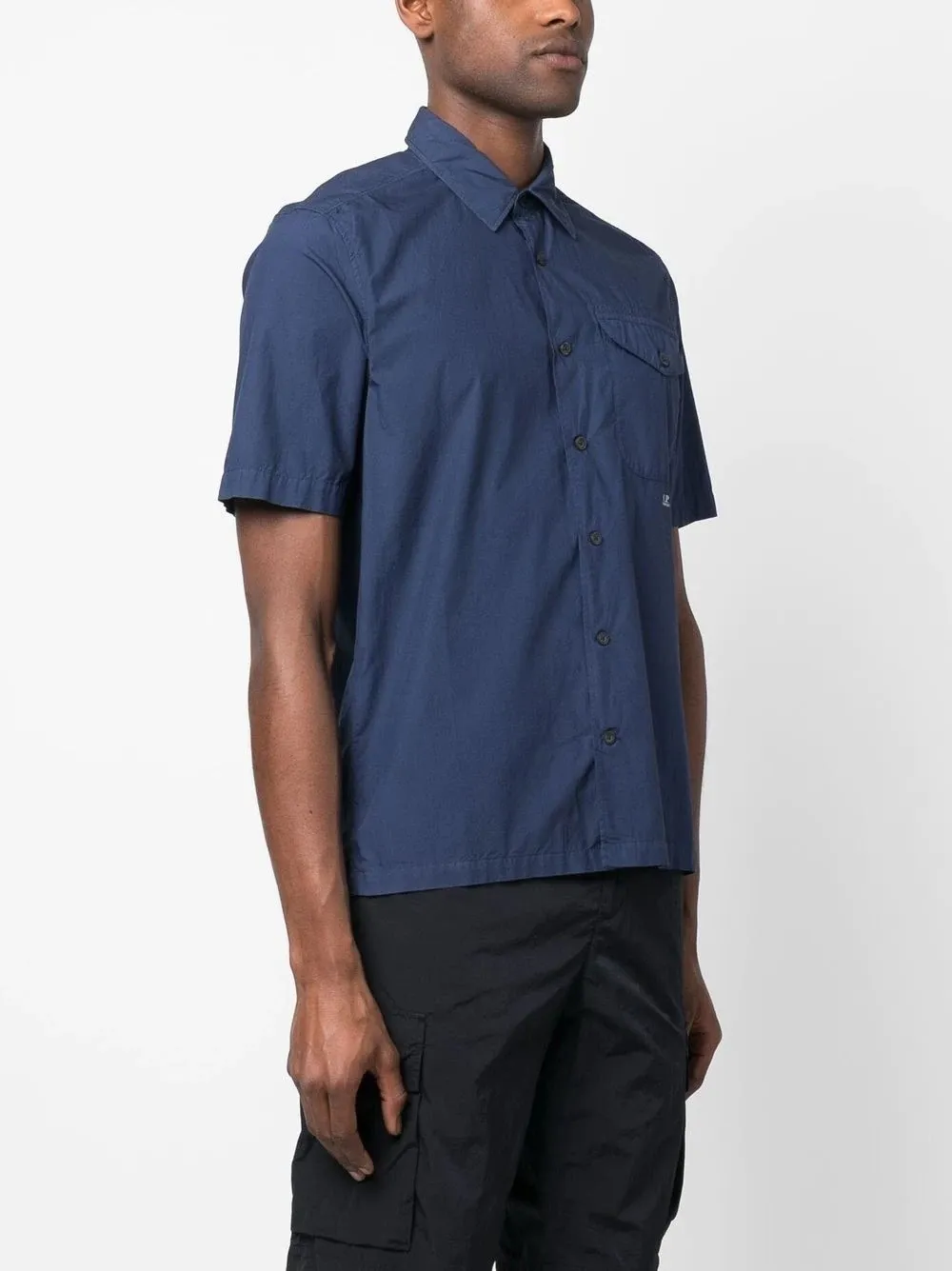C.P. COMPANY POPELINE POCKET SHIRT MEDIEVAL BLUE