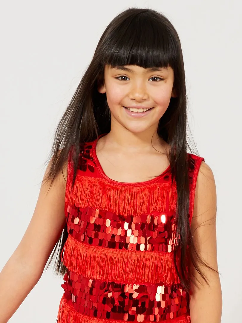 DISFRAZ DE CHARLESTóN PARA NIñA  ROJO