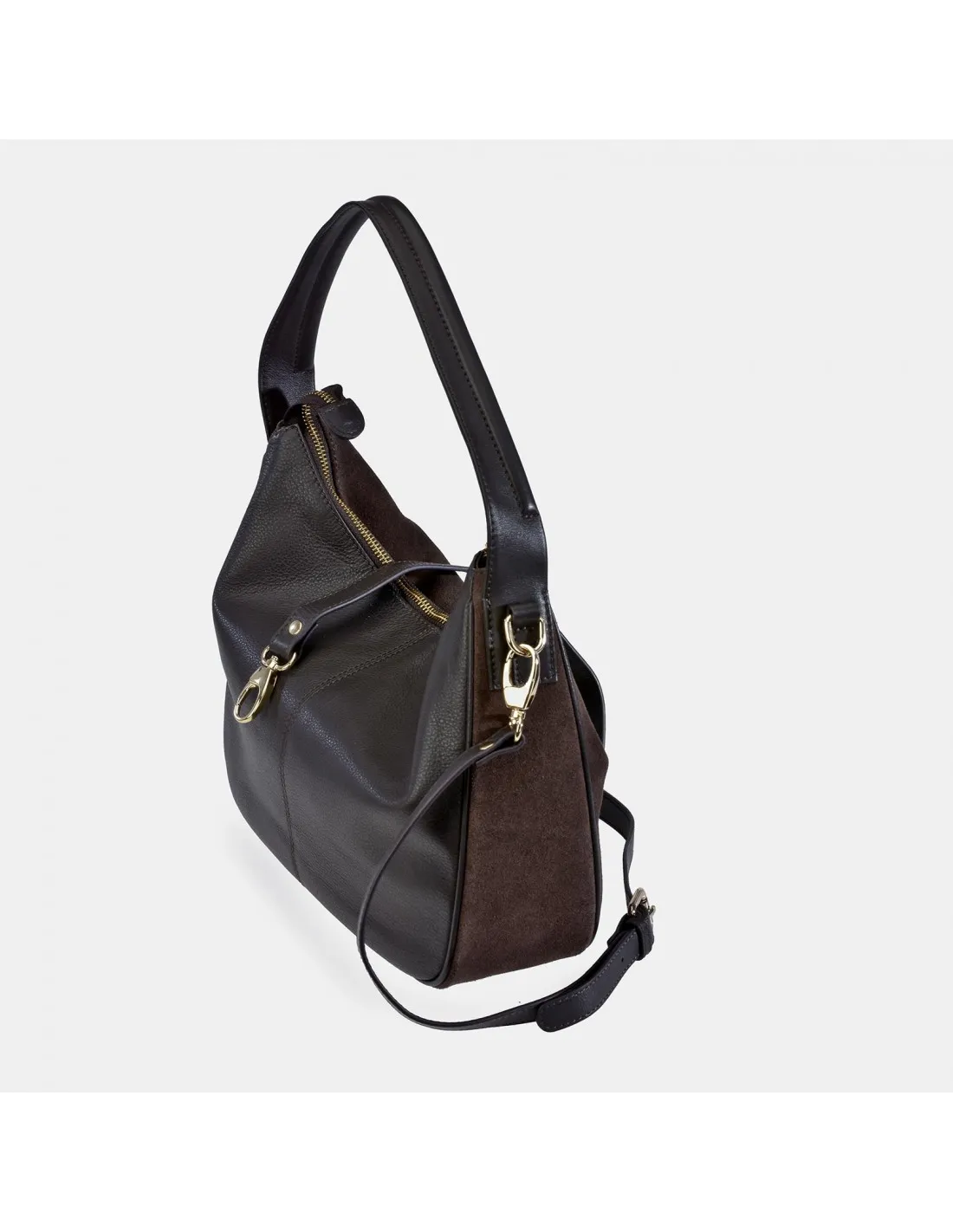 EL CABALLO Bolso de hombro en piel serraje con bandolera