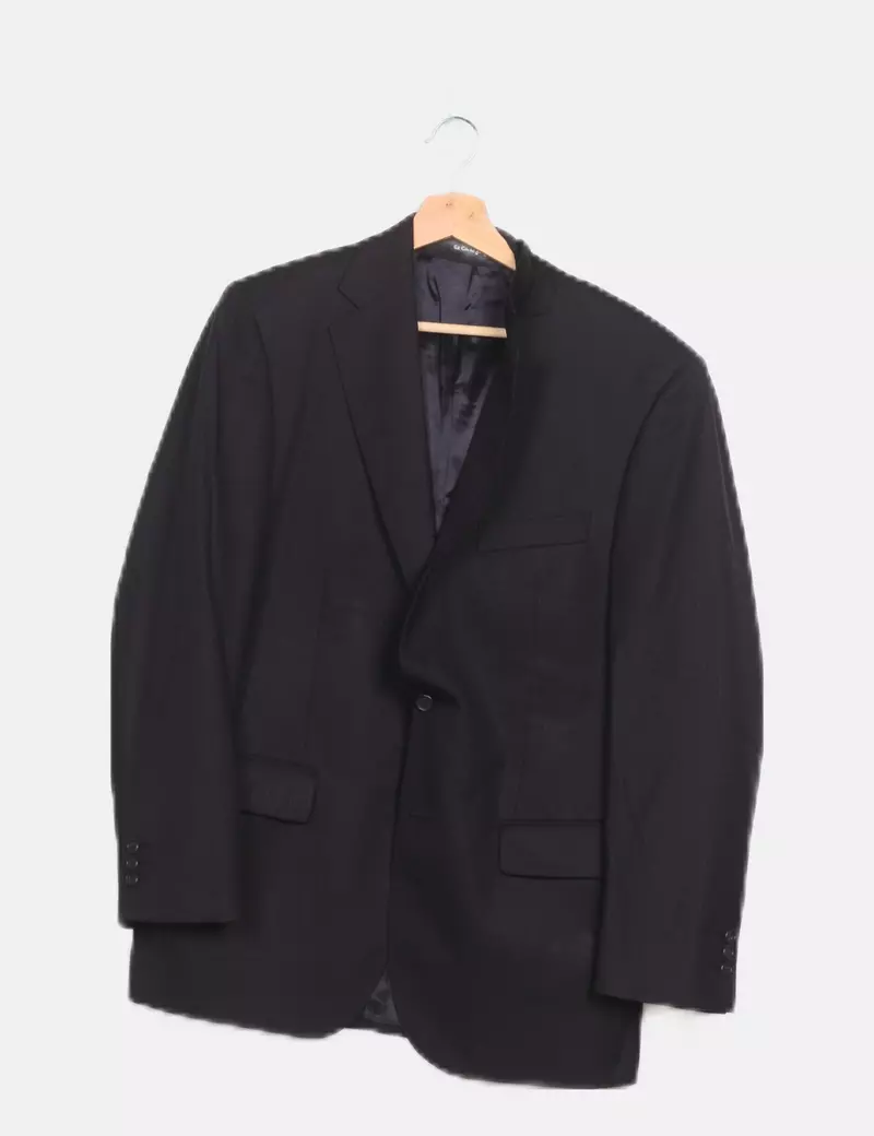 Emidio Tucci Traje negro raya diplomatica