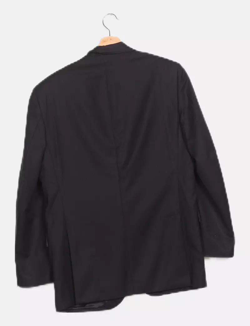 Emidio Tucci Traje negro raya diplomatica