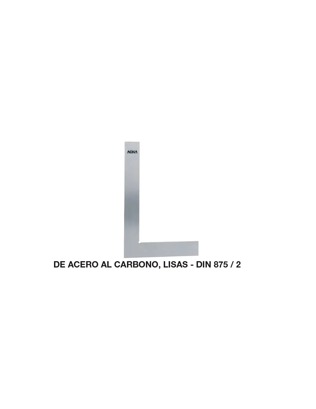 Escuadra DIN 875/2 de acero al carbono, lisa 75 x 50mm
