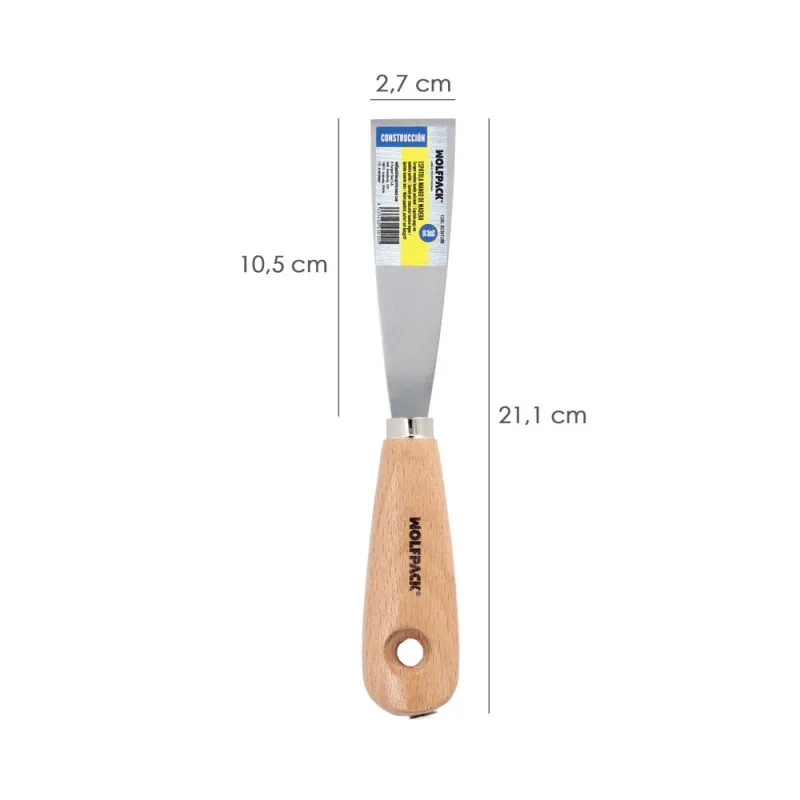 Espatula Mango Madera Hoja Acero 30 mm. Espatula Yeso, Espatula Pintor, Espatula Masillas, Espatula Pladur, etc.