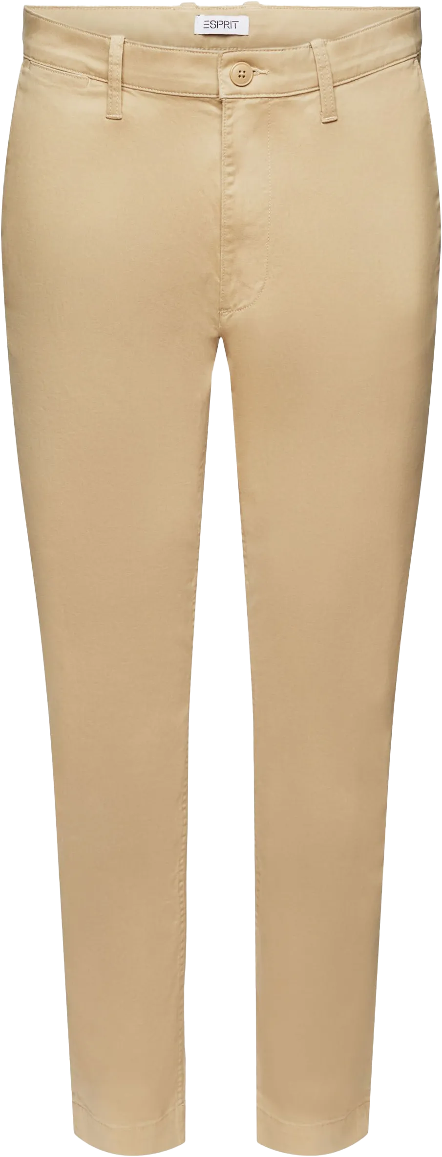 ESPRIT Pantalón chino con pernera estrecha en beige