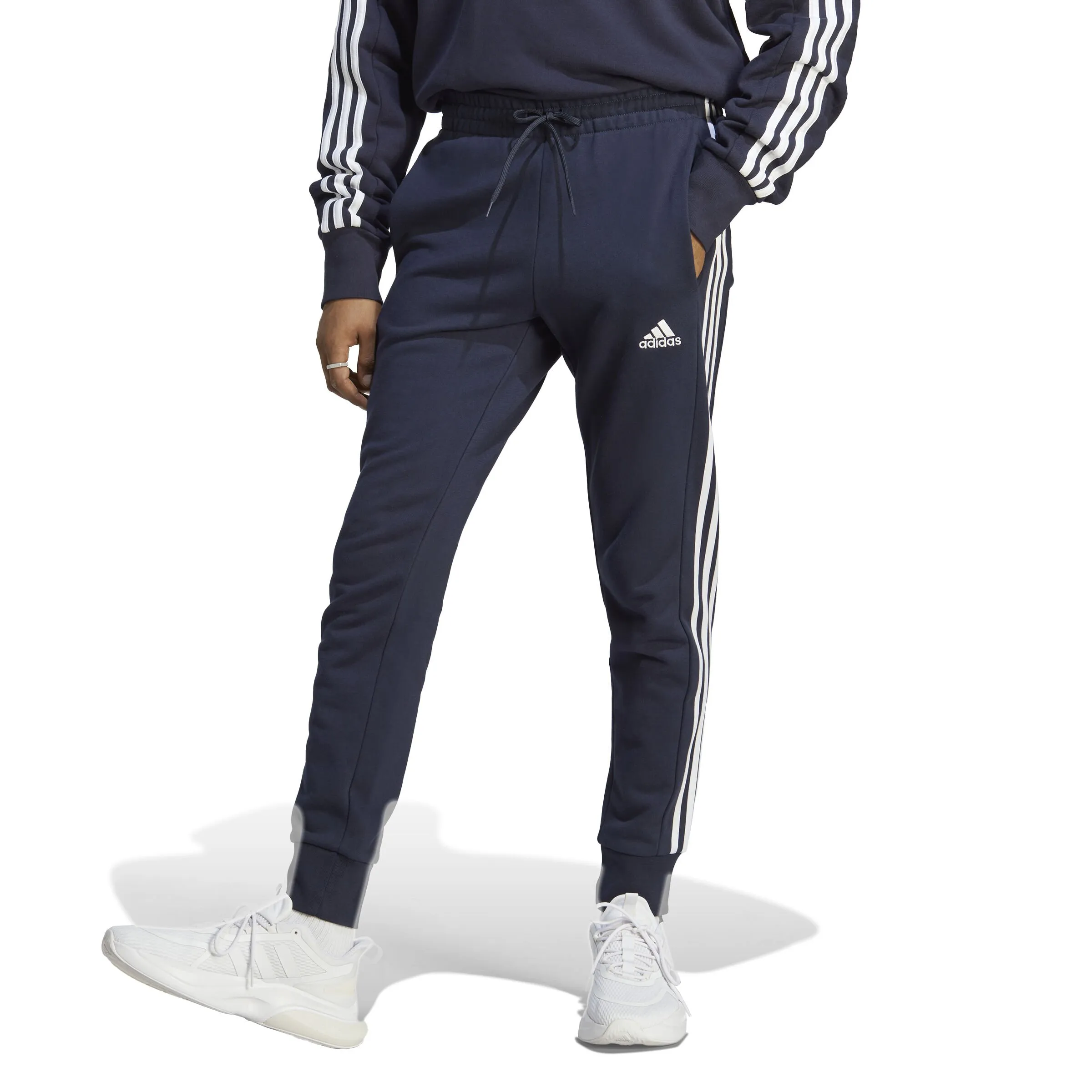 ESSENTIALS FRENCH TERRY TAPERED CUFF 3STRIPES PANTALóN DE ENTRENAMIENTO HOMBRES