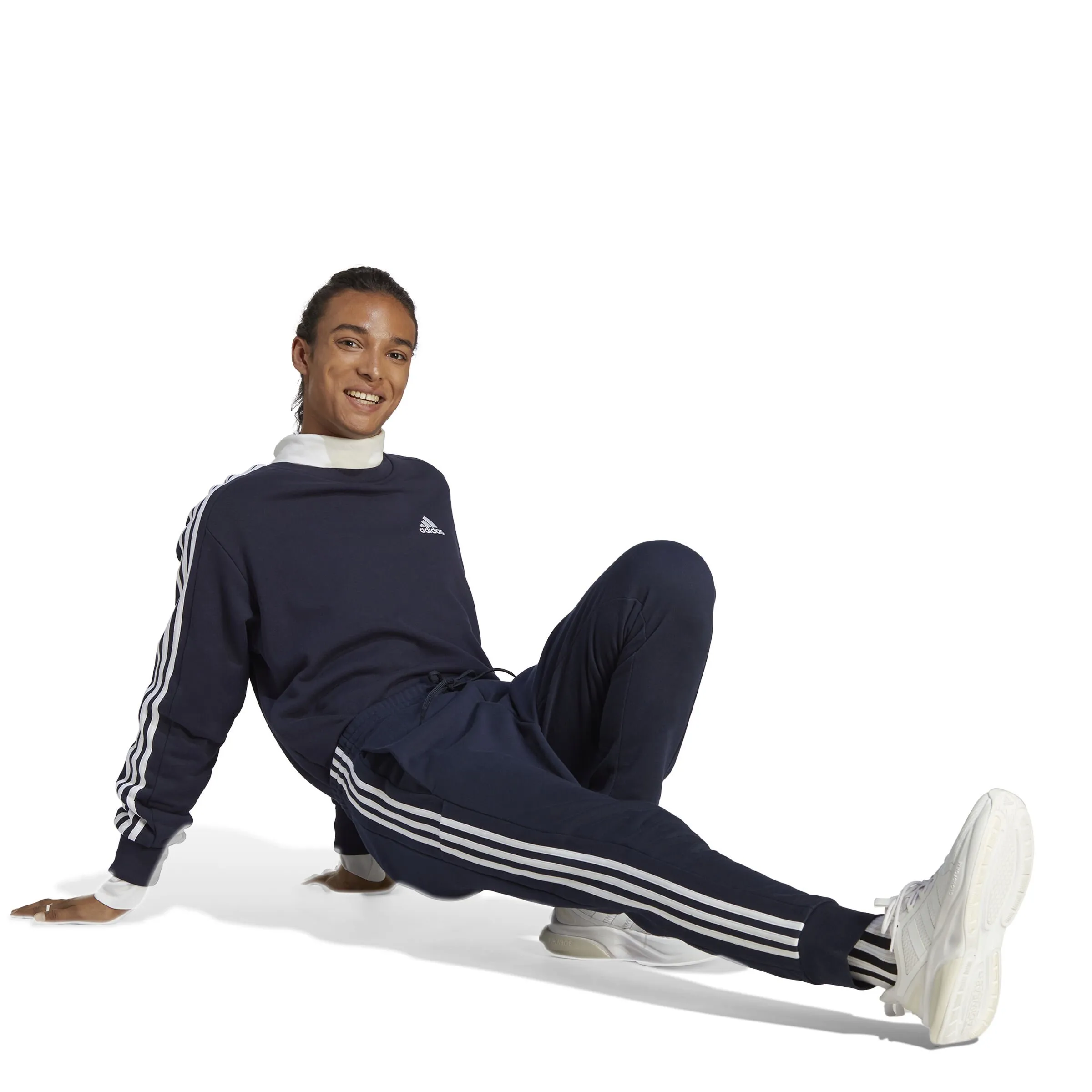 ESSENTIALS FRENCH TERRY TAPERED CUFF 3STRIPES PANTALóN DE ENTRENAMIENTO HOMBRES