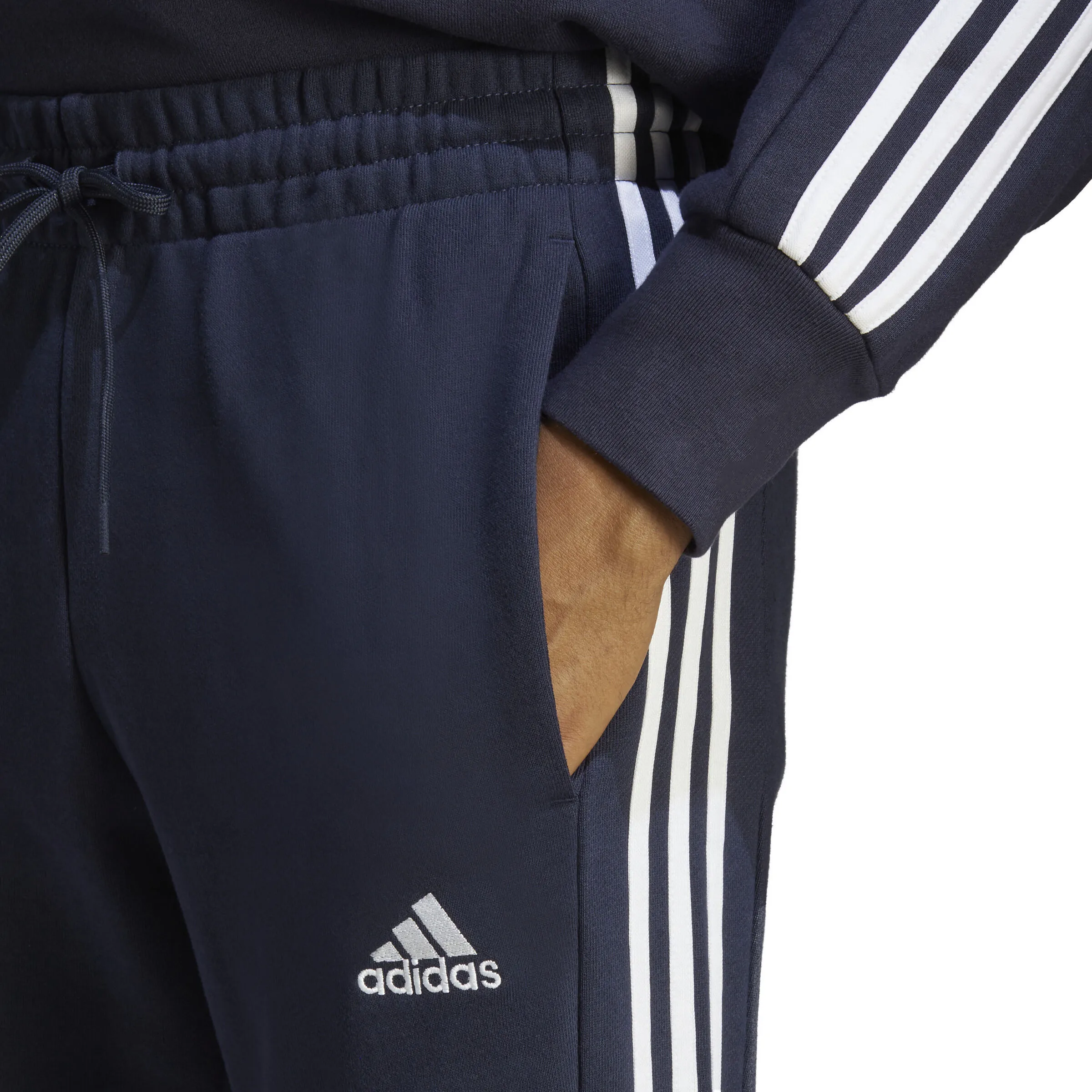 ESSENTIALS FRENCH TERRY TAPERED CUFF 3STRIPES PANTALóN DE ENTRENAMIENTO HOMBRES