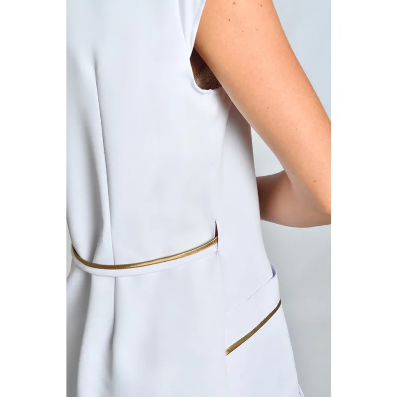 ESTOLA KIMONO DE MICROFIBRA BLANCA VIVO DORADO  DYNEKE