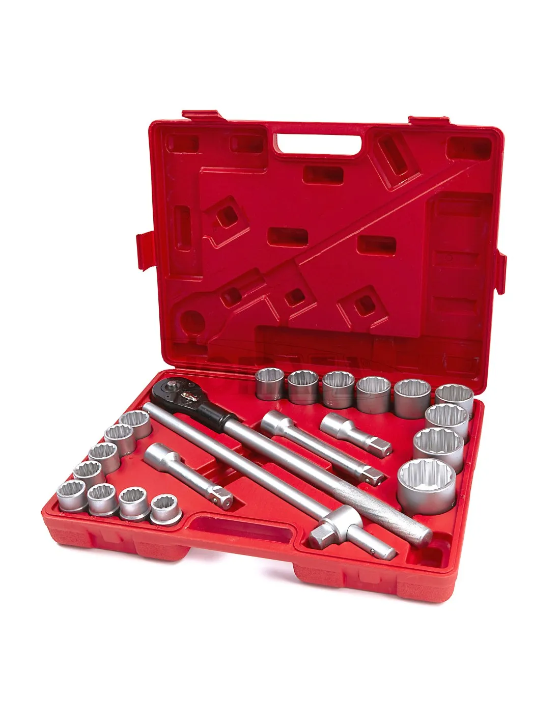 Estuche de herramientas de autocle 3/4" vasos de 12 caras, 22 piezas