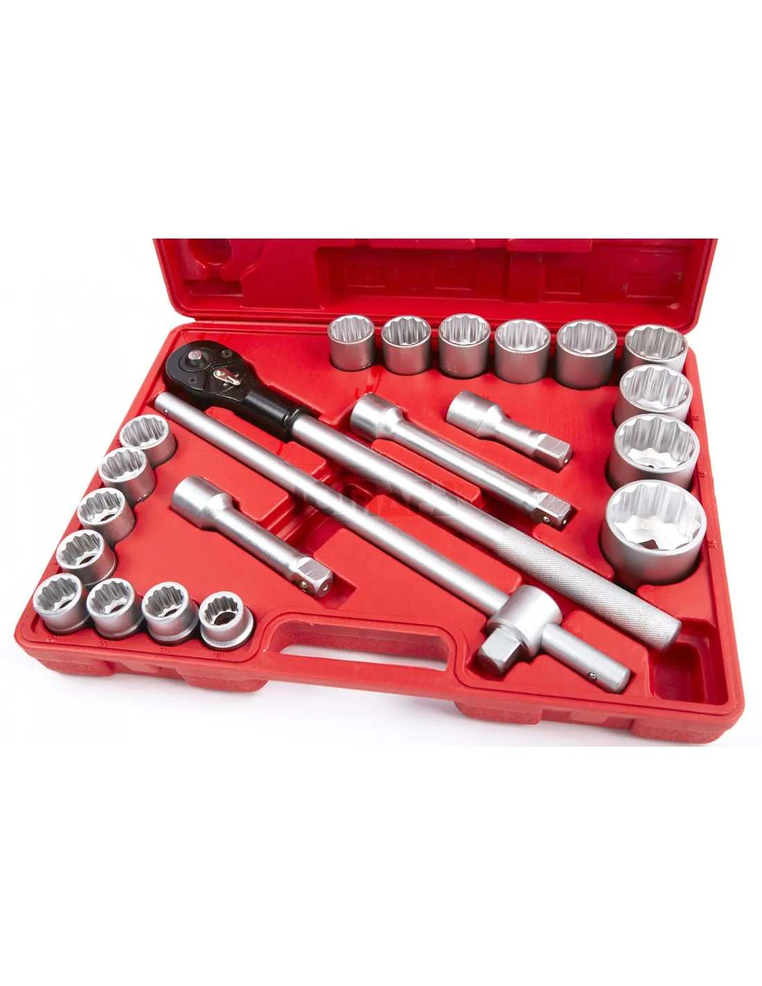 Estuche de herramientas de autocle 3/4" vasos de 12 caras, 22 piezas