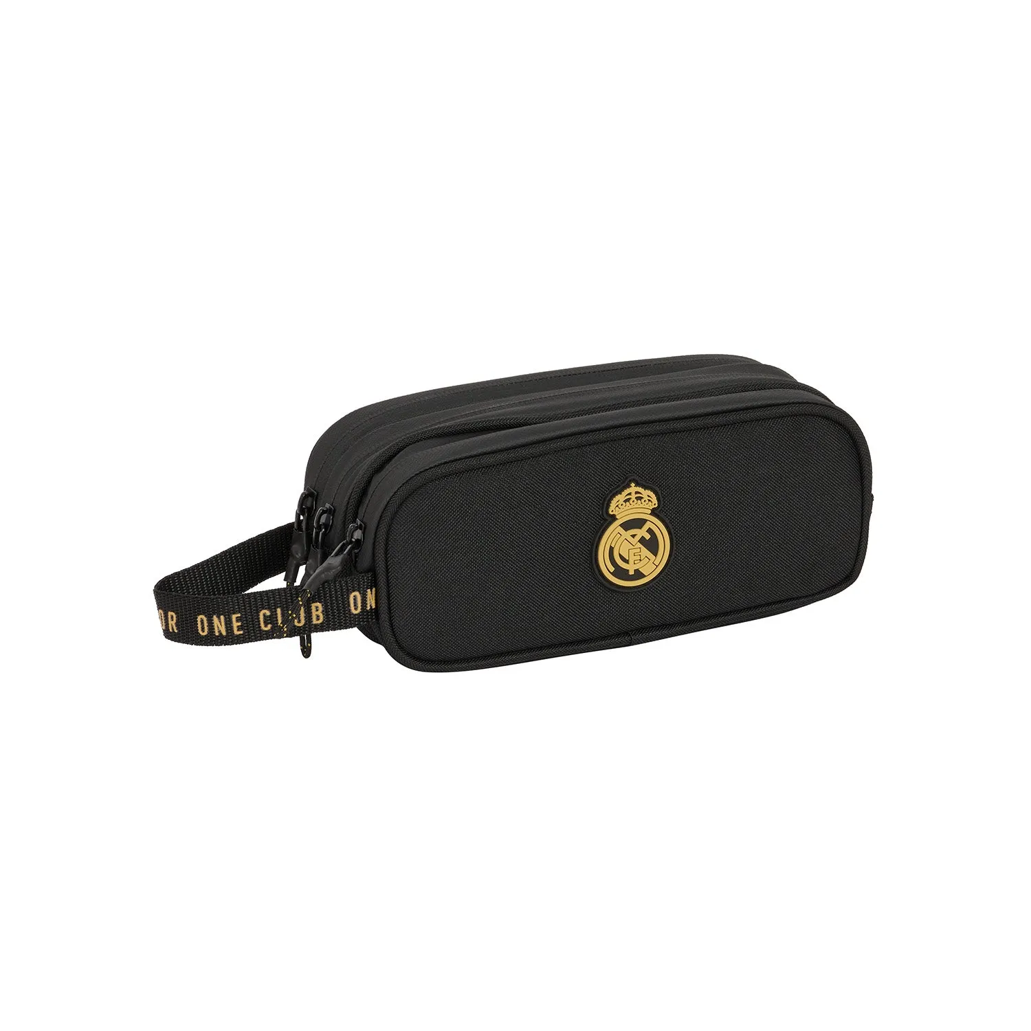 Estuche Triple Negro/Mostaza Real Madrid
