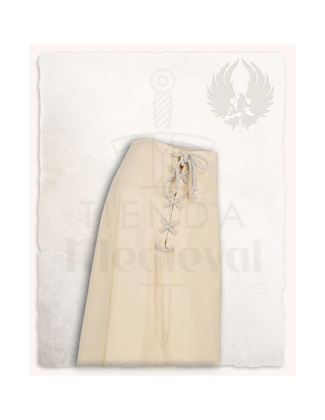 Falda medieval algodón modelo Nelly, color crema