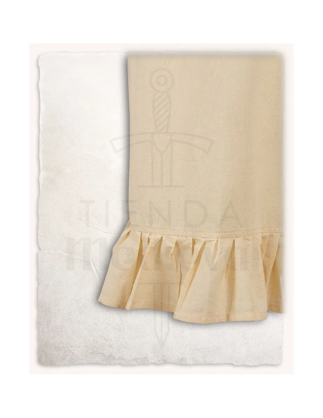 Falda medieval algodón modelo Nelly, color crema