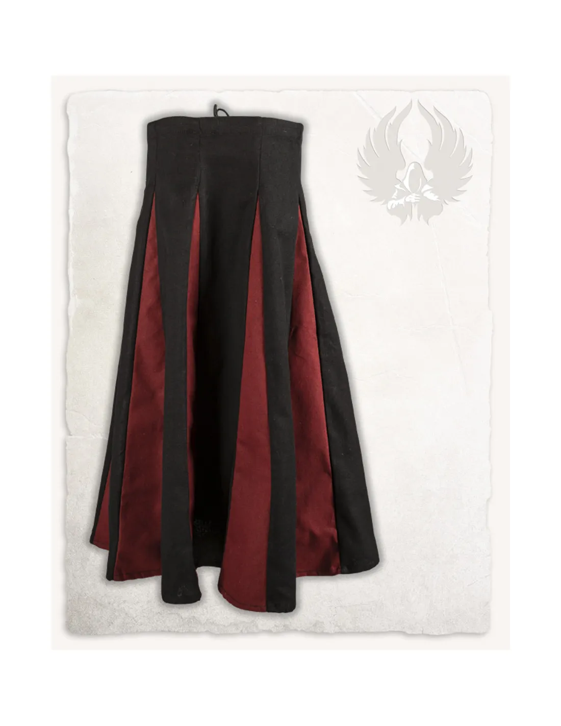 FALDA MEDIEVAL BICOLOR MODELO ISABELL (NEGROBURDEOS)