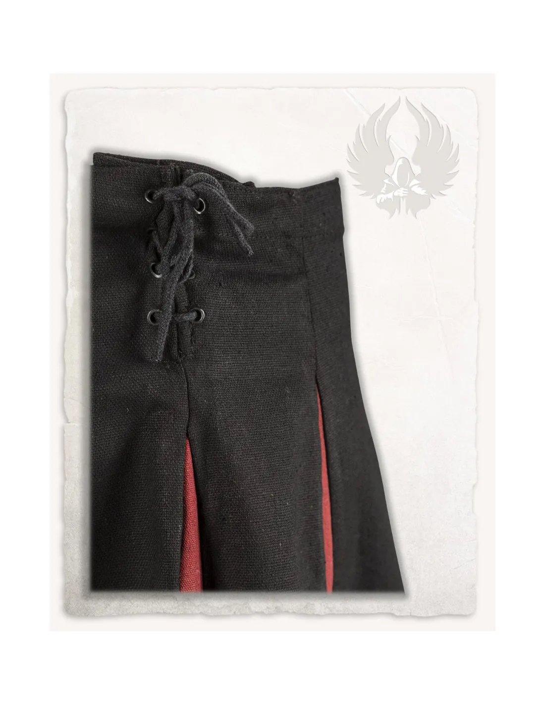FALDA MEDIEVAL BICOLOR MODELO ISABELL (NEGROBURDEOS)