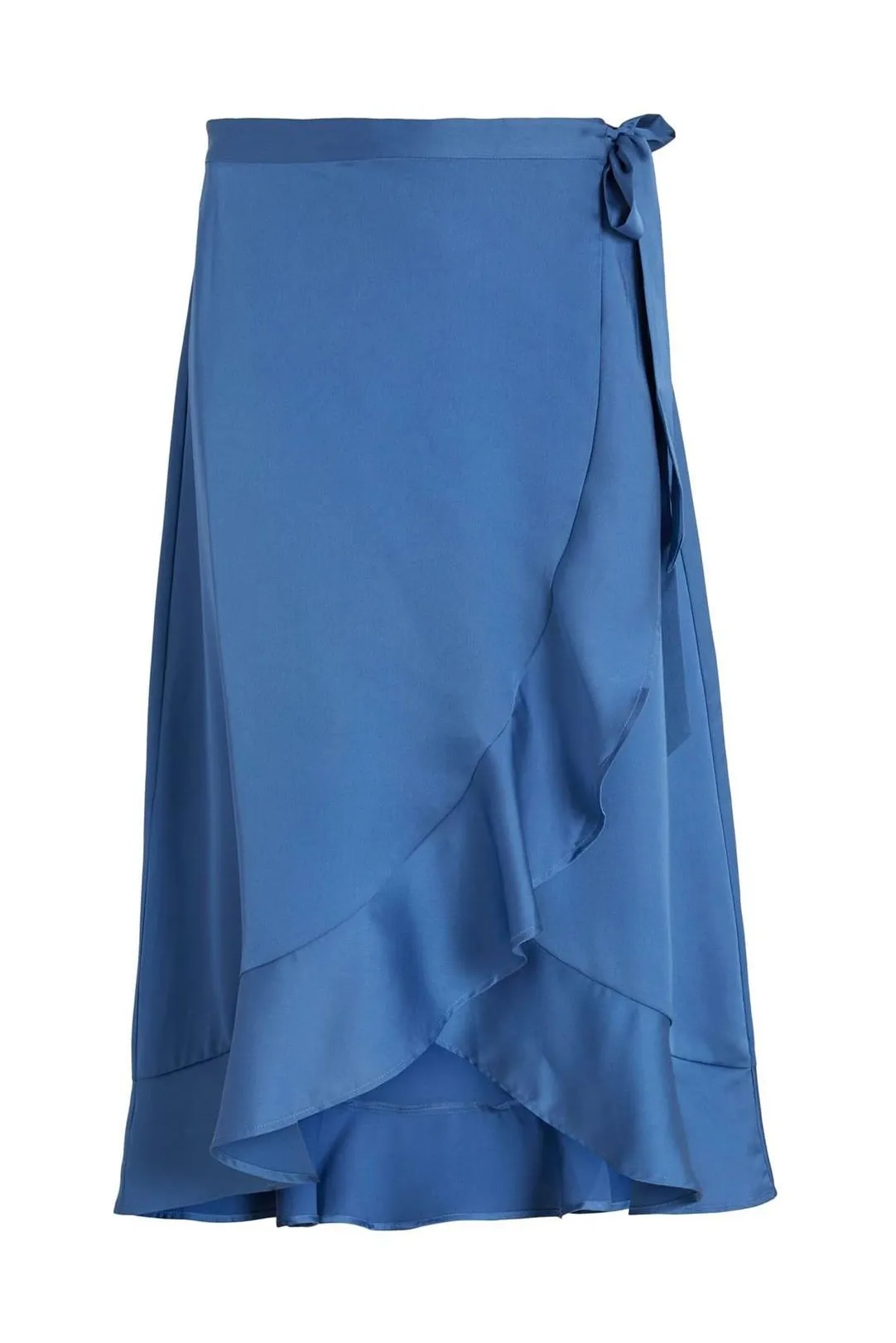 Falda satinada Viellette azul federal