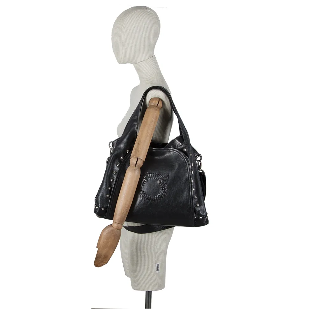 Ferragamo Bolso Studded Negro