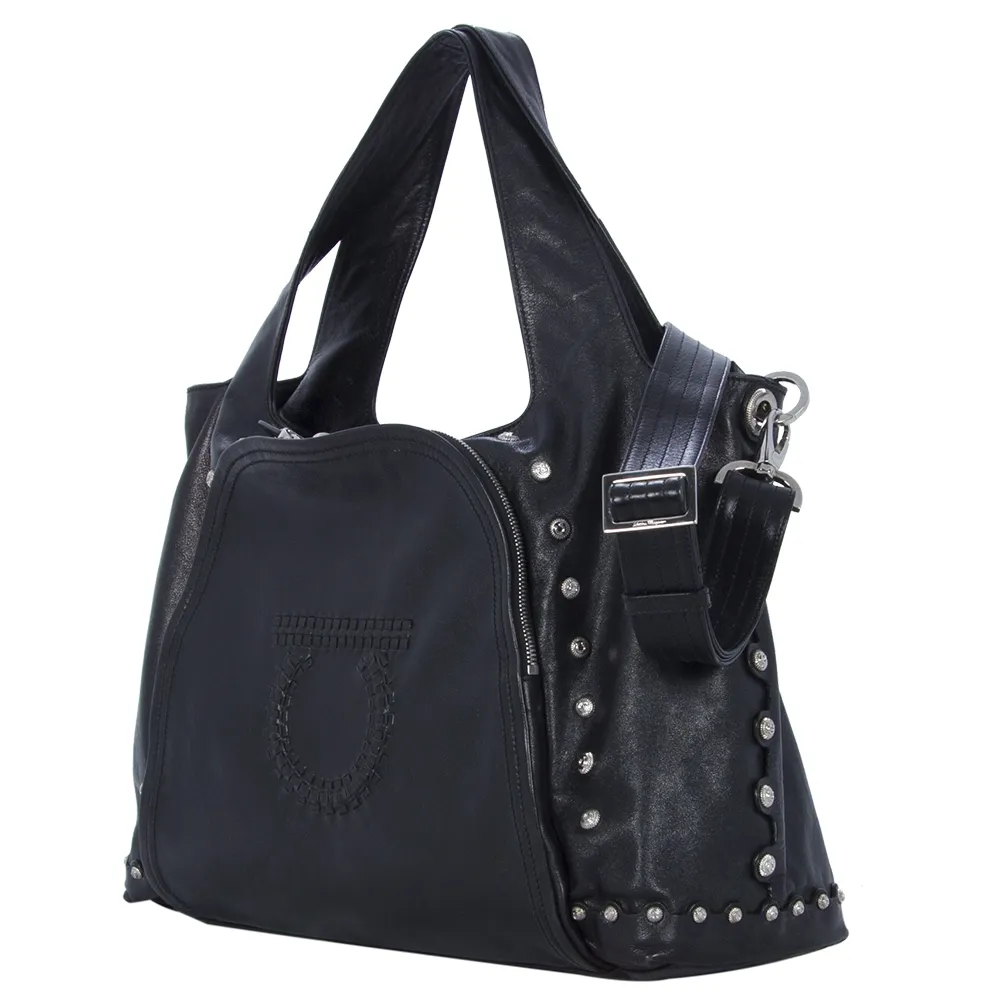 Ferragamo Bolso Studded Negro