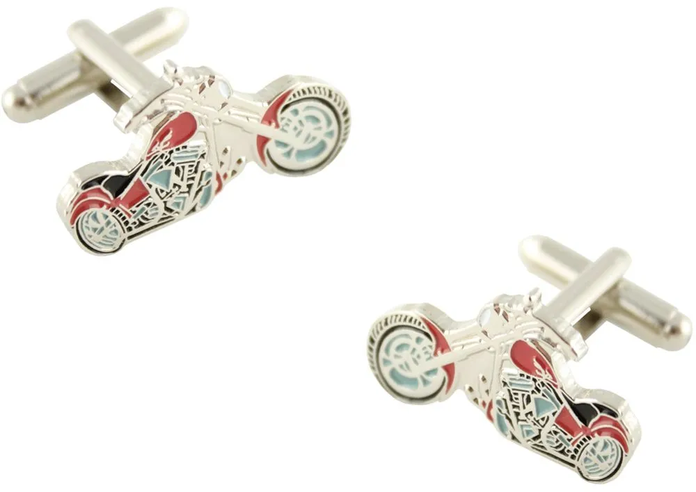 Gemelos para camisa Moto Harley Roja