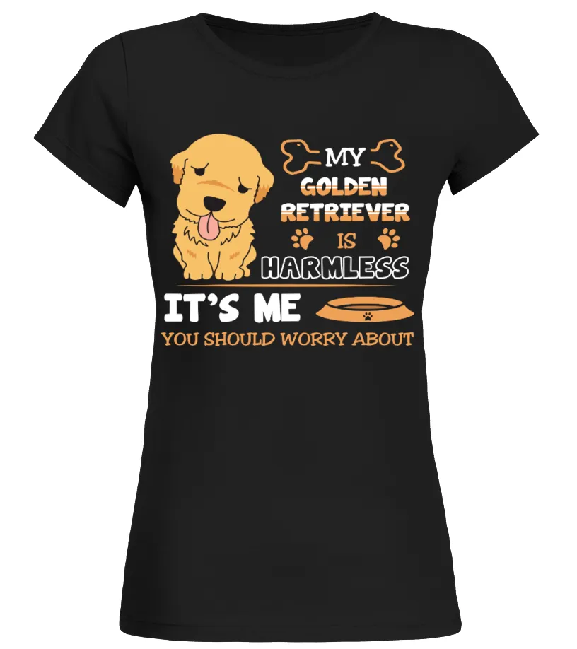 Golden Retriever Harmless Camiseta cuello redondo Mujer