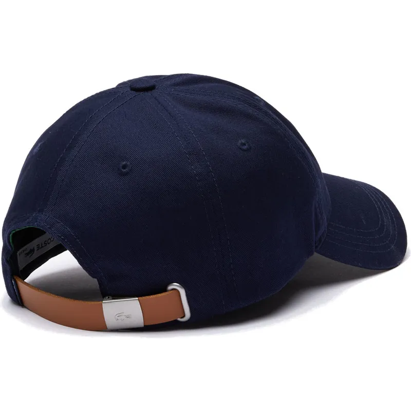 Gorra curva azul marino ajustable Contrast Strap Oversized Crocodile de Lacoste