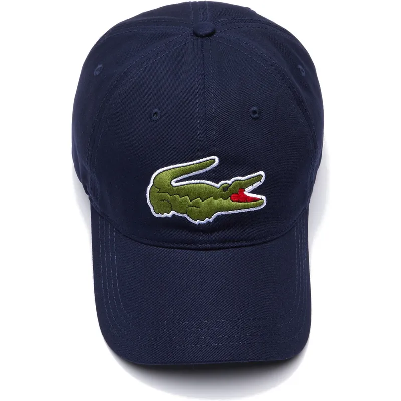 Gorra curva azul marino ajustable Contrast Strap Oversized Crocodile de Lacoste