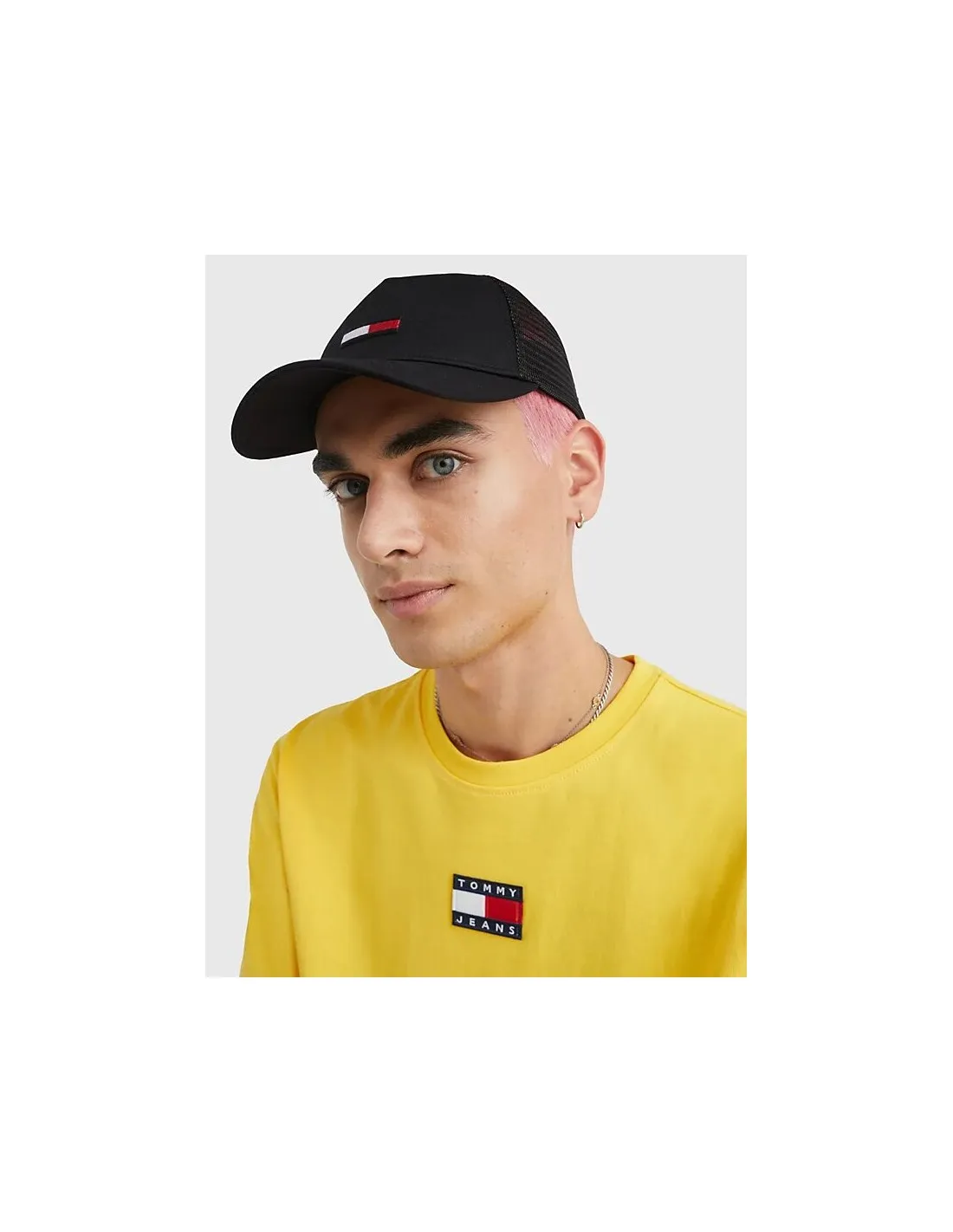 Gorra trucker con logo bordado y malla de Tommy Jeans