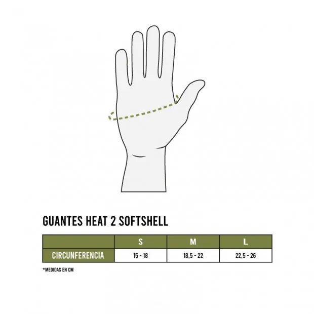 GUANTES CON SOLAPA THE HEAT COMPANY HEAT 2 SOFTSHELL