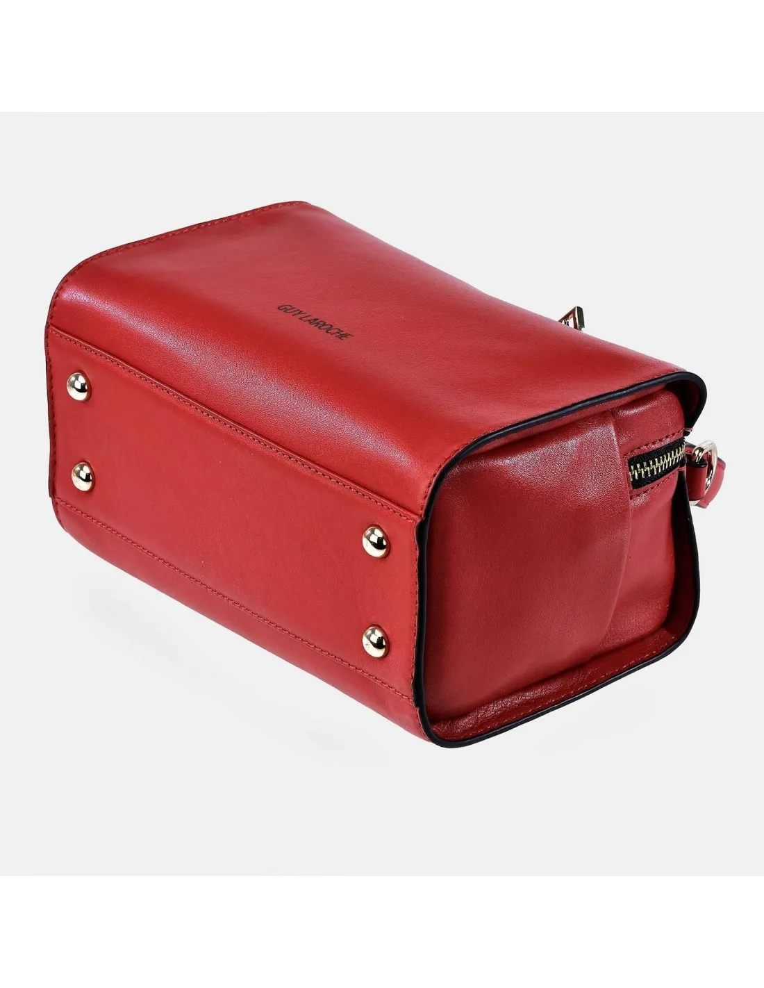 GUY LAROCHE Bolso de mano con dos bandoleras para mujer en piel con cremalleras
