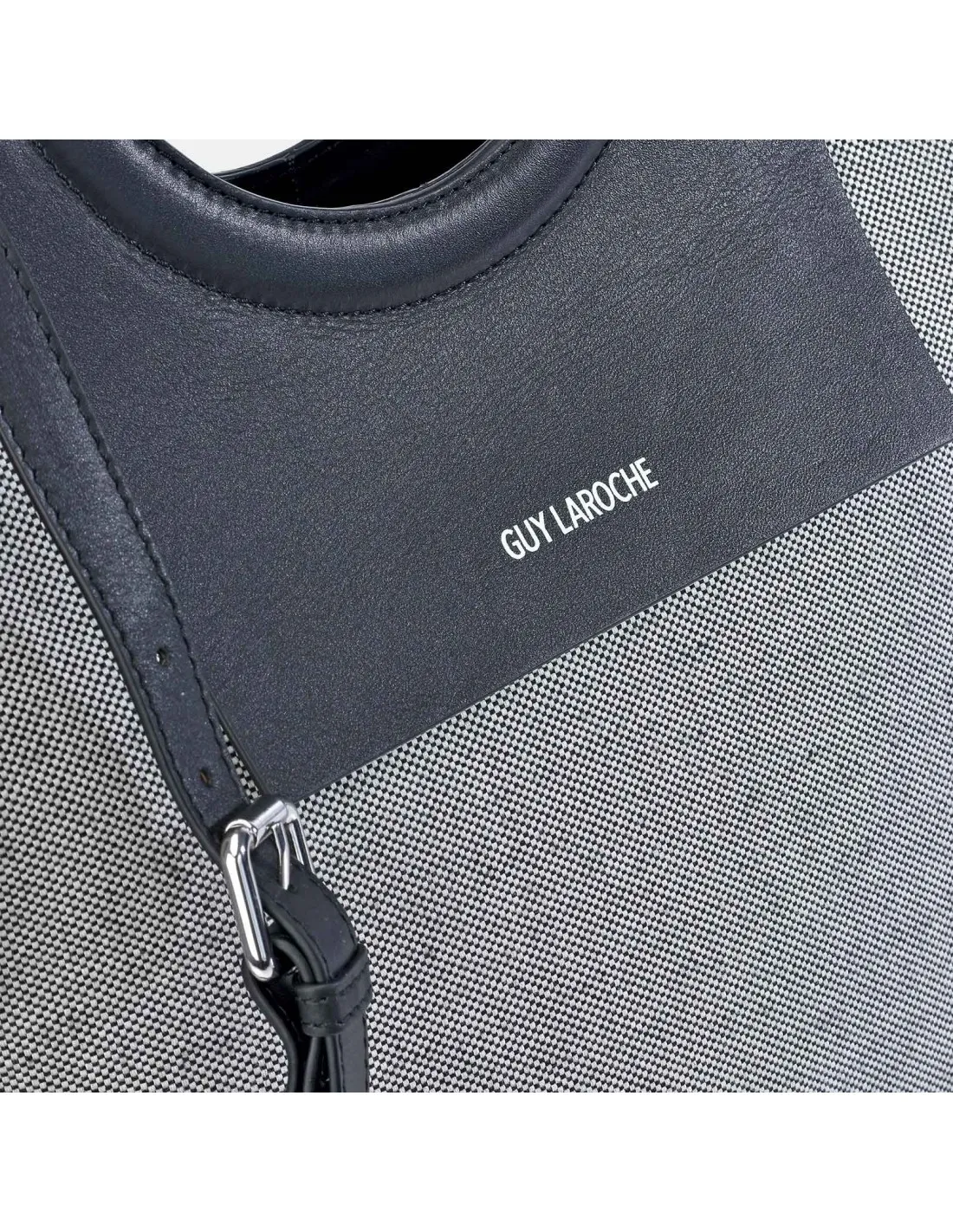 GUY LAROCHE bolso de mano tote para mujer en lona y piel