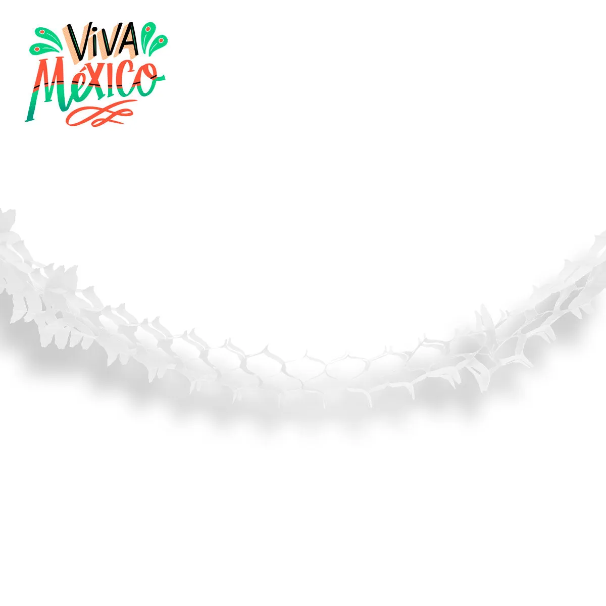 Guía Colgante con Diseo de Fiestas Patrias, color Blanco