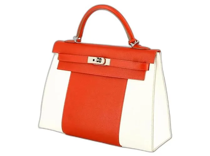 Hermès Kelly 32 Bandera Sellier Roja 