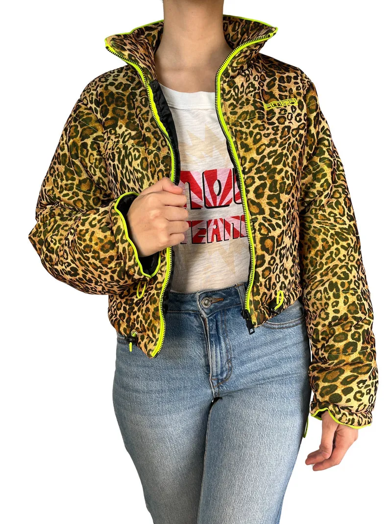 I AM GIA Parca Animal Print Neon