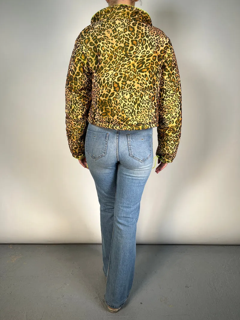 I AM GIA Parca Animal Print Neon