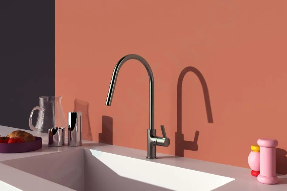 IDEAL STANDARD GUSTO  GRIFO DE FREGADERO, GRIS MAGNéTICO BD408A5