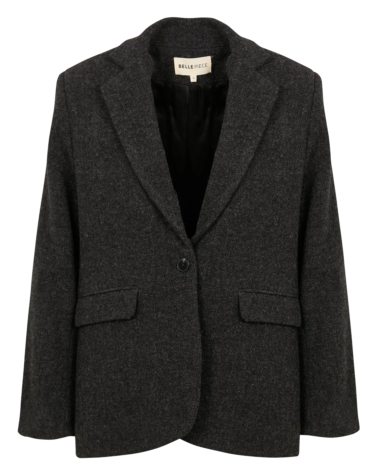 IRVING  SACO DE TRAJE RECTO DE LANA EN GRIS