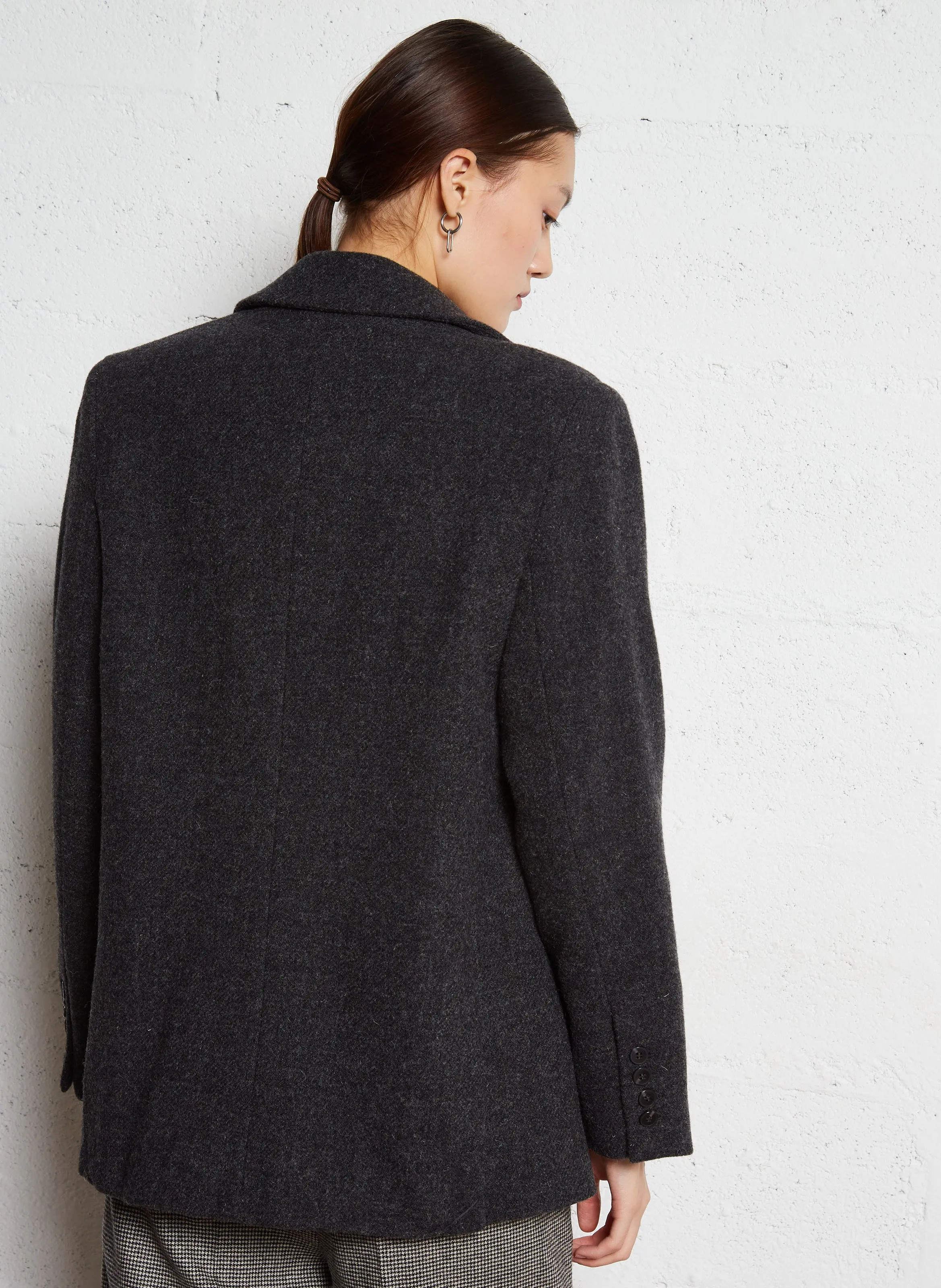 IRVING  SACO DE TRAJE RECTO DE LANA EN GRIS