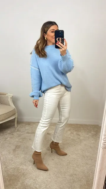 Jeans Flare Basic Blanco
