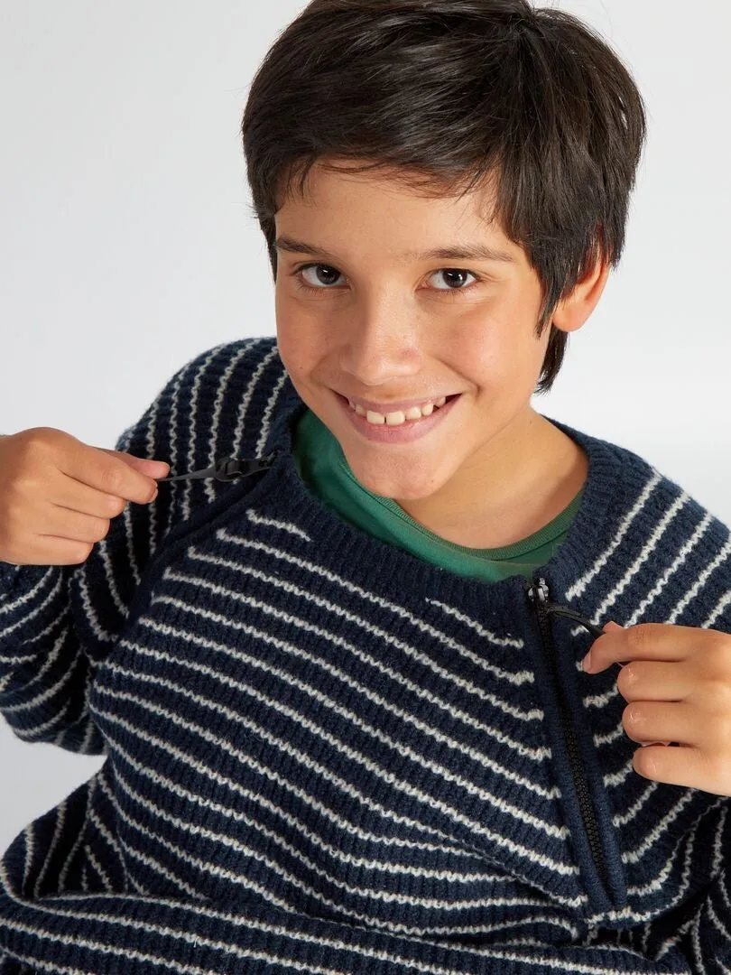 JERSEY CONFECCIONADO EN PUNTO GRUESO  SO EASY  AZUL