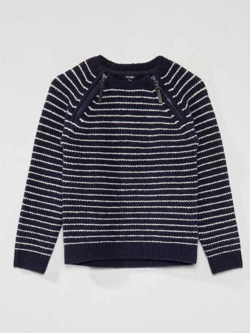 JERSEY CONFECCIONADO EN PUNTO GRUESO  SO EASY  AZUL