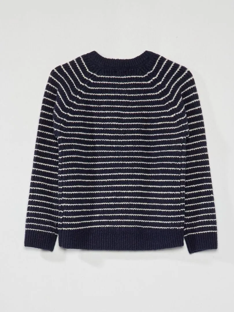 JERSEY CONFECCIONADO EN PUNTO GRUESO  SO EASY  AZUL