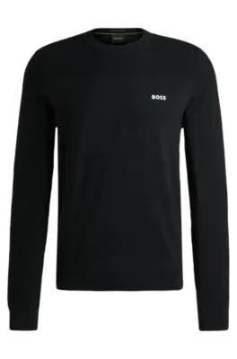 JERSEY DE CUELLO REDONDO CON DETALLE DE LA MARCA EN TEJIDO DRYFLEX