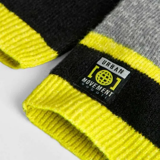 Jersey niño rayas negro,gris y amarillo fluor de Bóboli