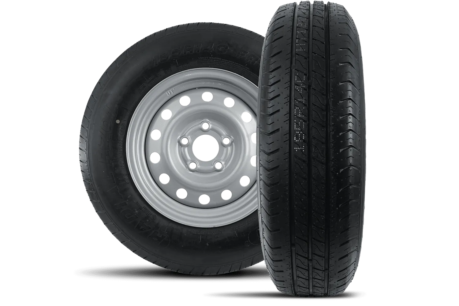 Juego de dos ruedas reforzadas para remolque LINGLONG TIRE 185/80 R14C 104/102N UNITRAILER RIM 5.5Jx14"H2 5x112 ET:30