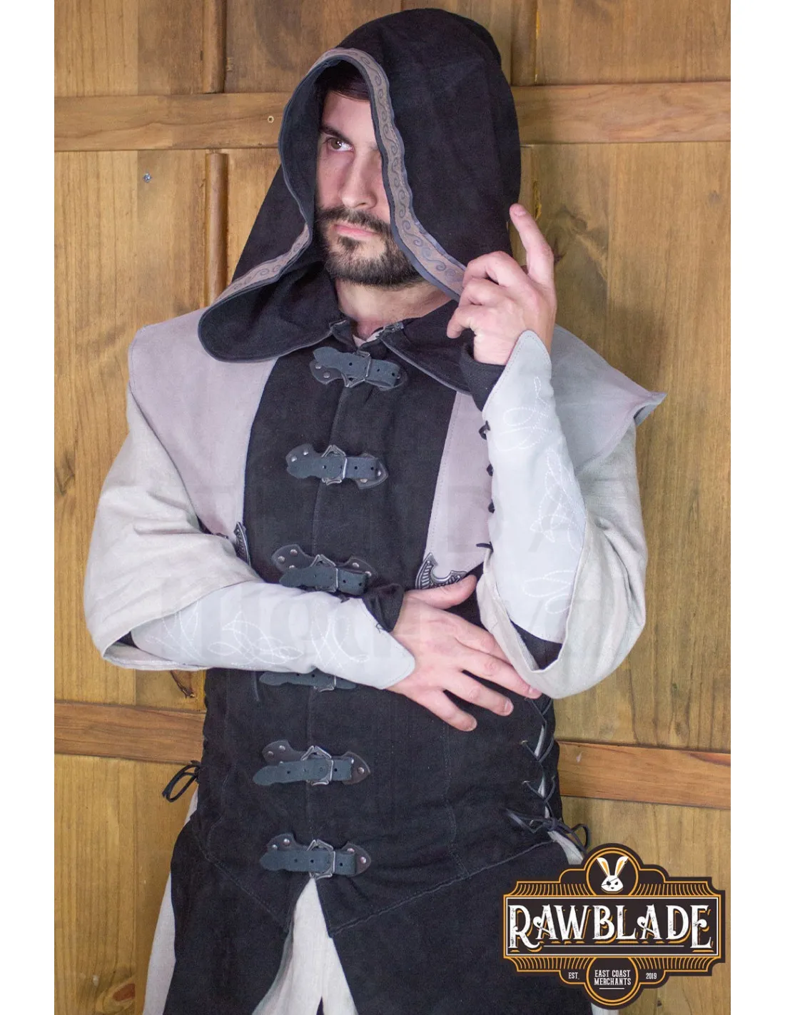 JUSTILLO MEDIEVAL DE CUERO MODELO KARANTHIR, NEGROGRIS