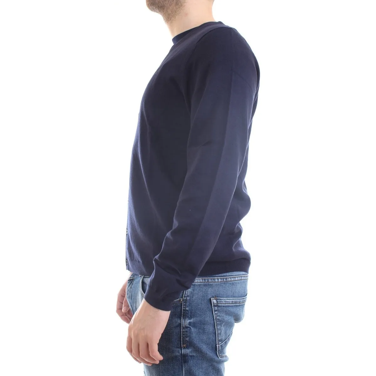 K40103 Cardigan hombre azul