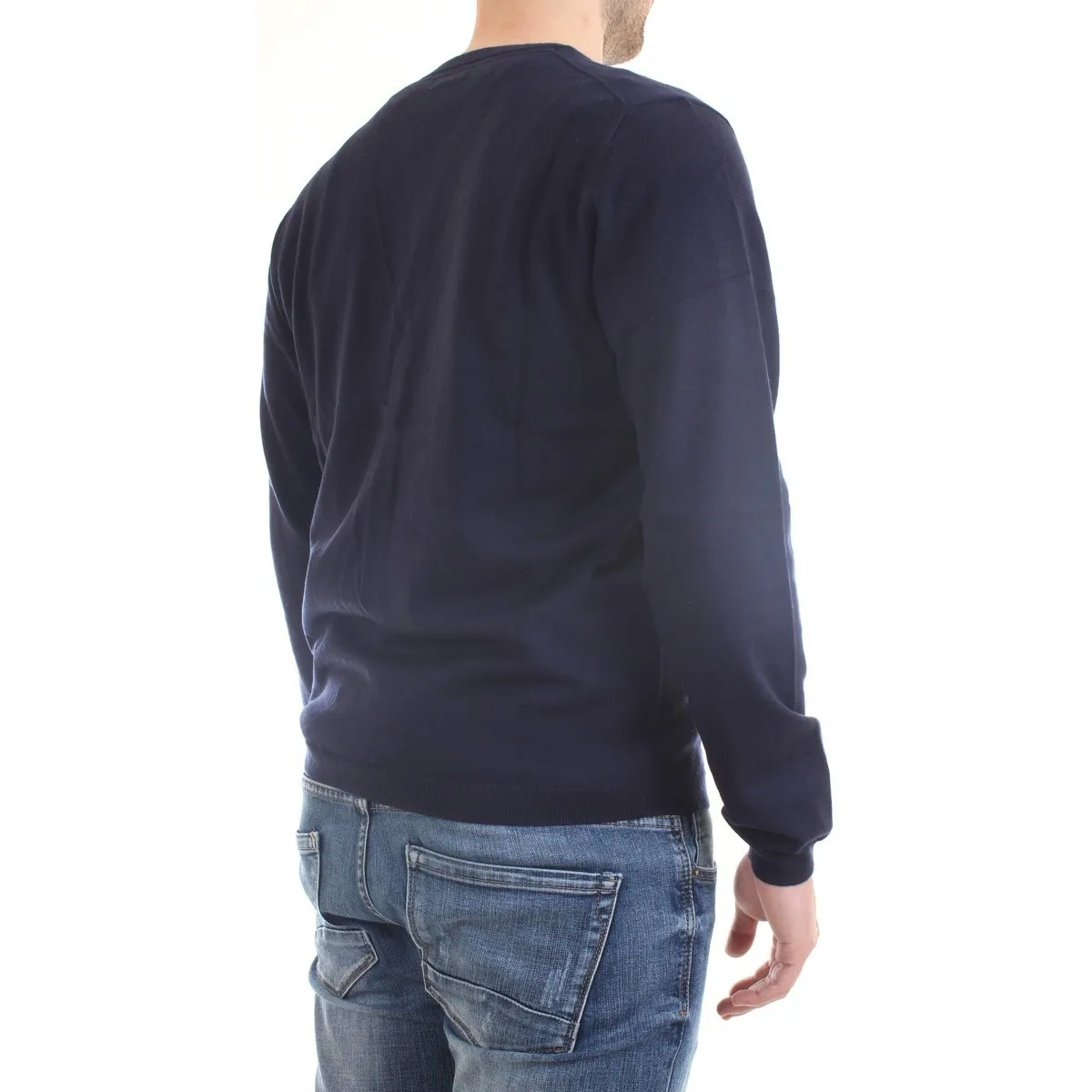 K40103 Cardigan hombre azul